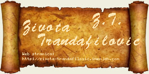Života Trandafilović vizit kartica